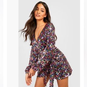 Boohoo sequin romper - NWT never worn! Perfect for the eras tour!
